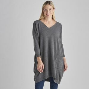 Sheep by the Sea Ireland merino and cashmere tunic sweater grey medium NWT